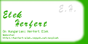 elek herfert business card